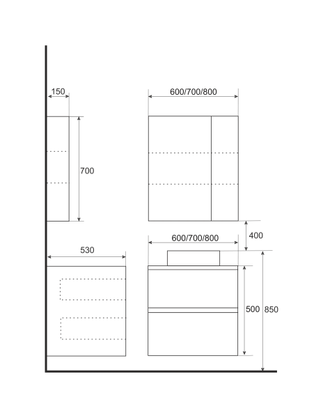 Зеркало-шкаф 70х70 HOME LINE Aurora А0129 нат шпон сосна