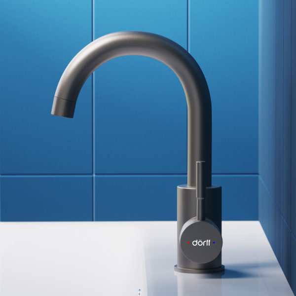 Смеситель для раковины Dorff Logic SS нержавеющая сталь матовый