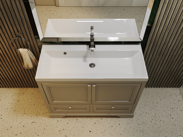 Раковина на тумбу Madera Classica 100x36 белая 4627173210201