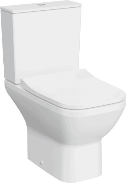 Унитаз-компакт безободковый с тонким сиденьем микролифт VitrA Integra Square Open-Back 9833B003-7205 Унитаз-компакт безободковый с тонким сиденьем микролифт VitrA Integra Square Open-Back 9833B003-7205