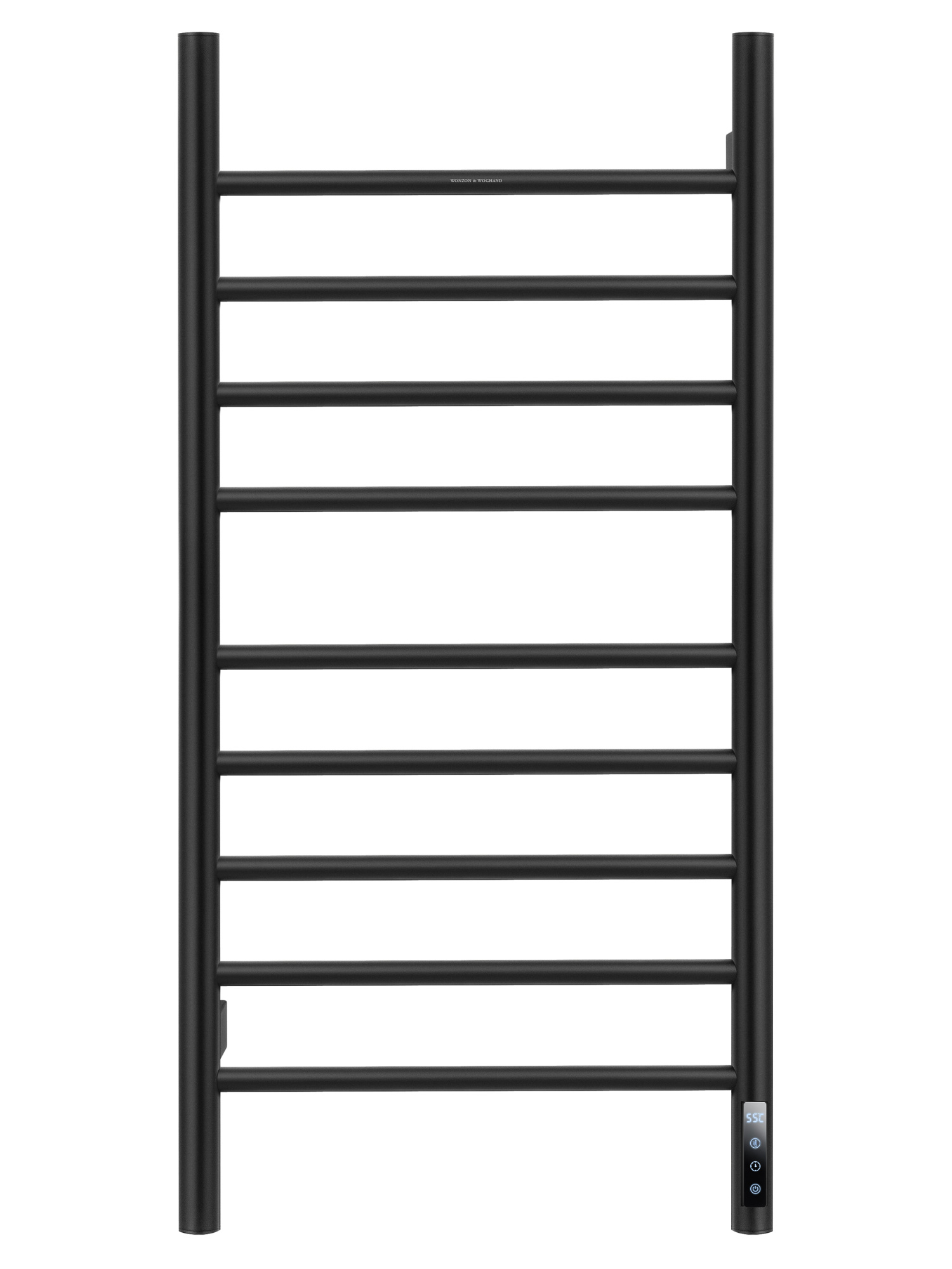 Полотенцесушитель электрический Wonzon & Woghand Bonn WW-AL409-MB подвесной черный матовый