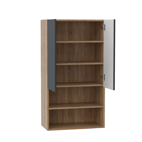 Шкаф Onika Маркус 60 см 306012 подвесной серый матовый, дуб сонома