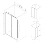 Дверь душевая в нишу 110см AM.PM Gem W90G-110-1-195MG профиль хром матовый стекло тонированное Дверь душевая в нишу 110см AM.PM Gem W90G-110-1-195MG профиль хром матовый стекло тонированное