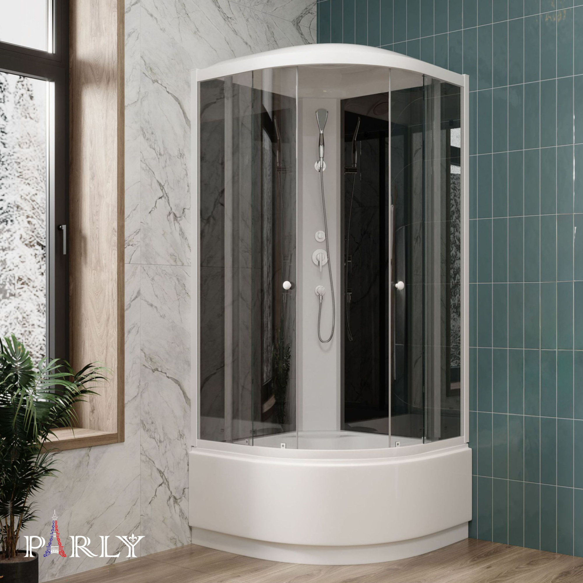 Душевая кабина Parly Classic EC821 профиль белый