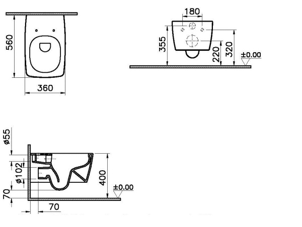 Унитаз подвесной Vitrа Metropole 7672B083-0101
