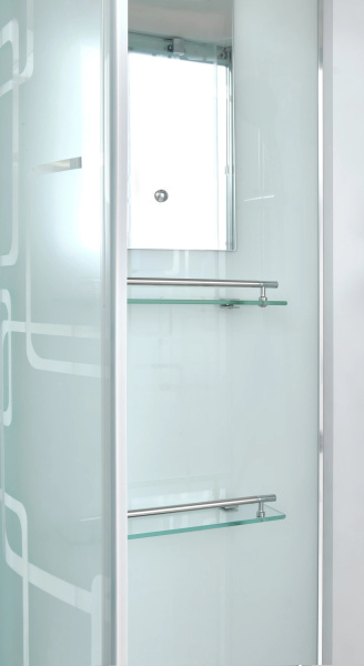 Душевая кабина DTO EM1590NLED+GM профиль хром