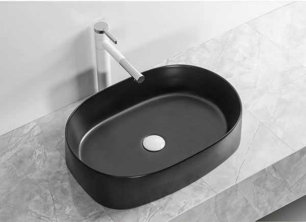 Раковина накладная овальная 56x39 Cerutti SPA СТ9535 черная матовая Раковина накладная овальная 56x39 Cerutti SPA СТ9535 черная матовая