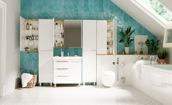Зеркальный шкаф 1Marka Gaula 80 2д.White У92513 Зеркальный шкаф 1Marka Gaula 80 2д.White У92513
