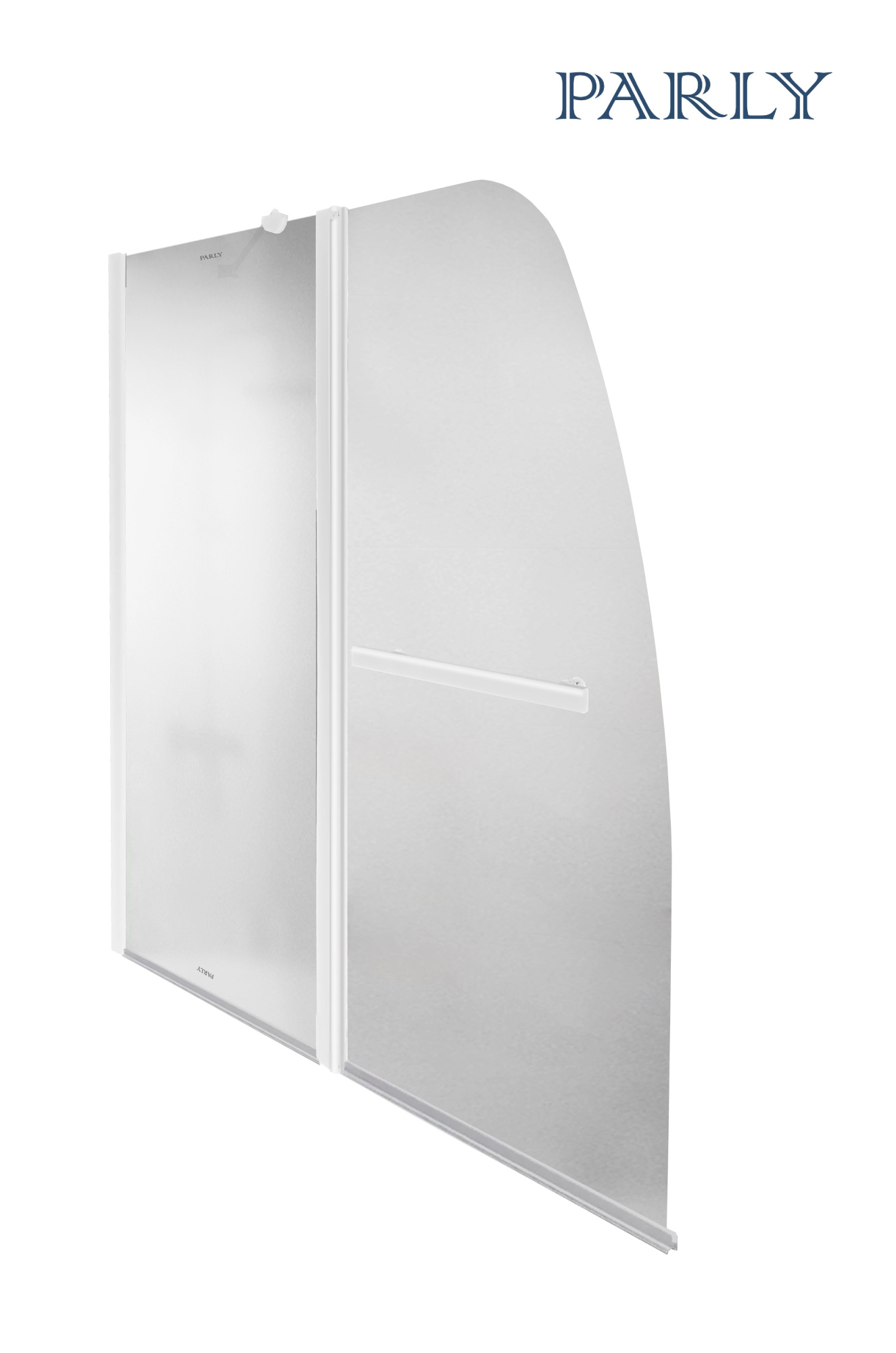 Штора для ванной стеклянная Parly F03F белый