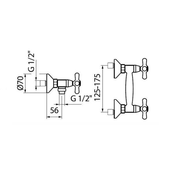 Смеситель для душа Webert Armony AM760102010 золото глянцевый
