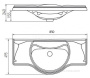 Раковина накладная 85 см Roca America 327206000 Раковина накладная 85 см Roca America 327206000