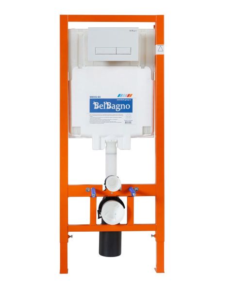 Комплект 2 в 1  инсталляция с кнопкой  BelBagno  BB002-80/BB009-MR-BIANCO Комплект 2 в 1  инсталляция с кнопкой  BelBagno  BB002-80/BB009-MR-BIANCO