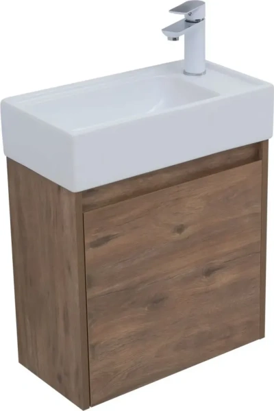 Тумба с раковиной Aquanet Nova Lite 50 см 00302521 подвесная дуб рустикальный