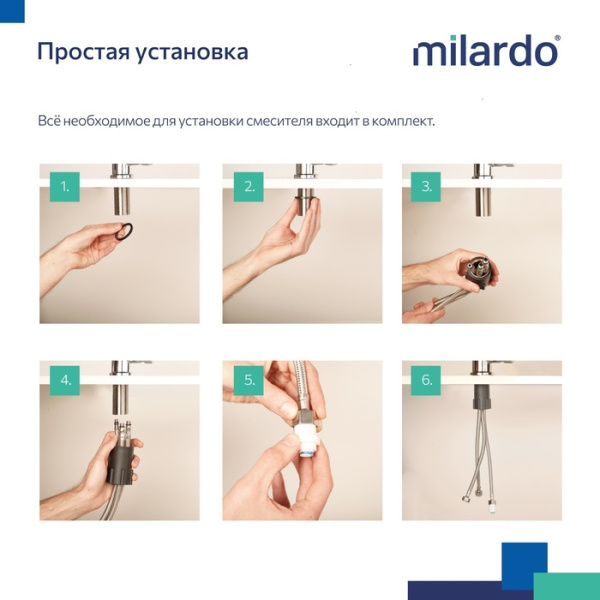 Смеситель для кухни с каналом для фильтрованной воды черный матовый MILARDO Rora RORBLFJM05 Смеситель для кухни с каналом для фильтрованной воды черный матовый MILARDO Rora RORBLFJM05