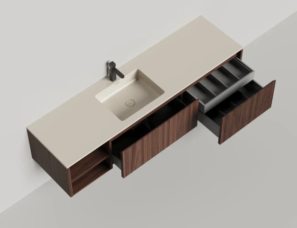 Тумба под раковину Salini Domino 180 см 27D218ONA подвесная любой RAL