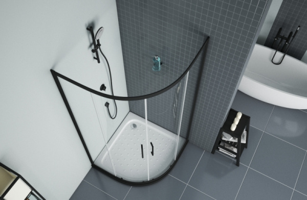 Душевой уголок 90x90x200 Bravat Blackline BS090.1201B Душевой уголок 90x90x200 Bravat Blackline BS090.1201B
