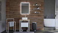 Зеркало в стальной раме VELVEX Gelou 60 white Зеркало в стальной раме VELVEX Gelou 60 white