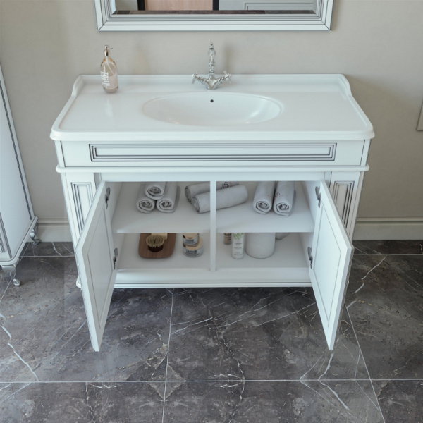 Тумба с раковиной Caprigo Fresco 120 см 10616SN-021.CRM.00.05 напольная белая