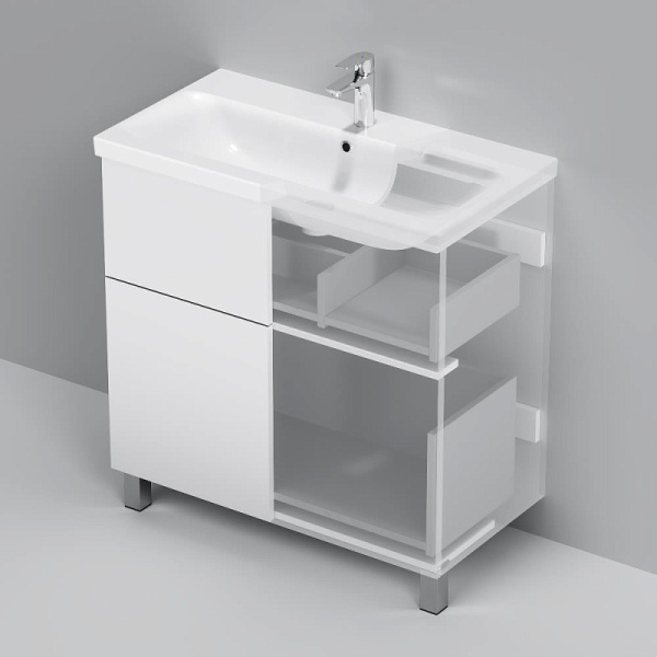 Тумба под раковину Am.Pm Gem 80 см M90FSX0802WG напольная белая