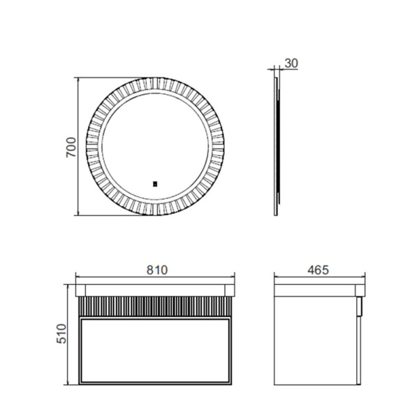 Тумба с раковиной Comforty Мадрид 80 см 00-00009124 подвесная серый шелк