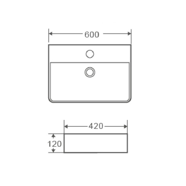 Раковина Azario 600х420х120 накладная белый AZ-2173 Раковина Azario 600х420х120 накладная белый AZ-2173