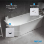 Ванна акриловая Abber AB9257-1.5 R белая