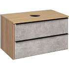 Тумба под раковину Runo Мальта 85 см 00-00001100 подвесная серая