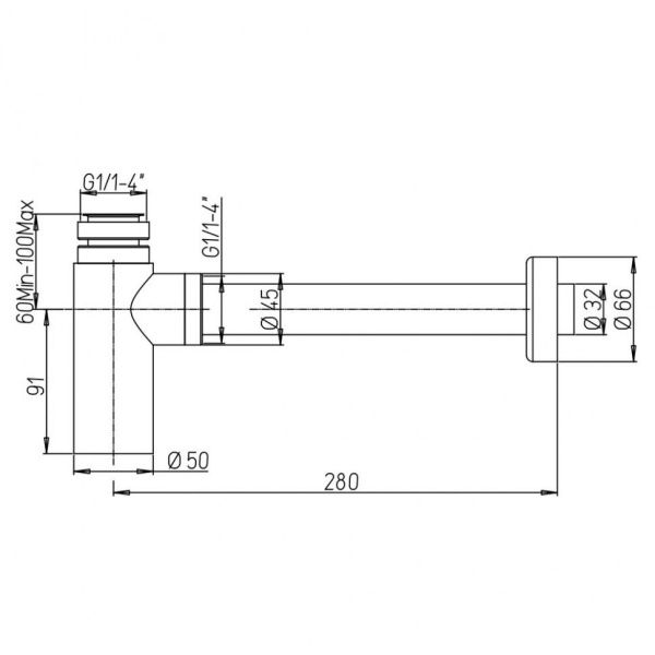 Сифон для раковины   PAINI Cox 78PJ849 золото матовое Сифон для раковины   PAINI Cox 78PJ849 золото матовое