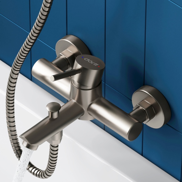 Смеситель для ванны Dorff Logic NEW D3010000SS нержавеющая сталь матовый