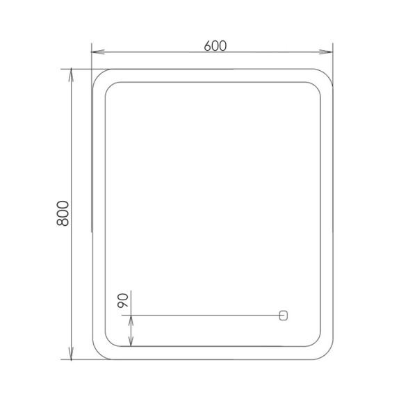 Зеркало Comforty Лотос 60 см 00-00014244 с подсветкой