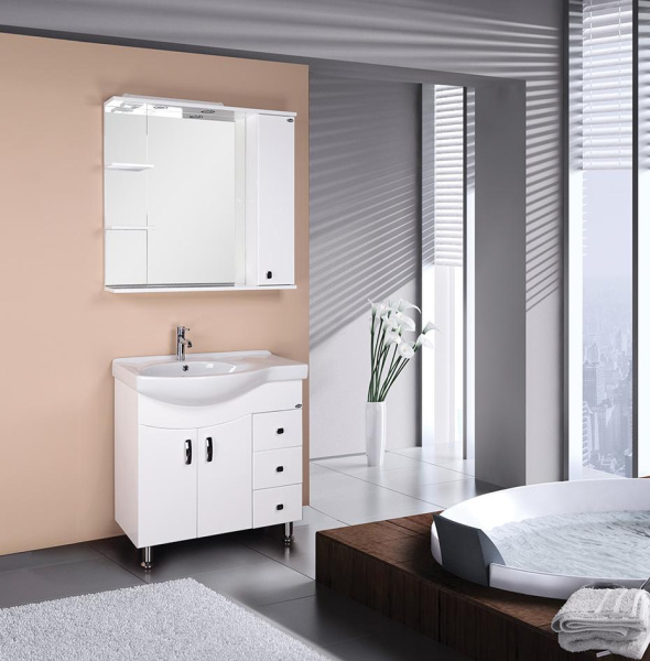 Тумба под раковину Onika Эльбрус 85 см 108202 белый