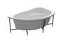 Ванна акриловая Radomir Модерна 160x100 R 2-01-0-2-1-214 белая угловая с каркасом