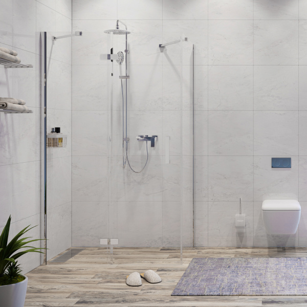 Душевой уголок WasserKRAFT Aller 120x200x80 10H06LWHITE профиль белый с хромом