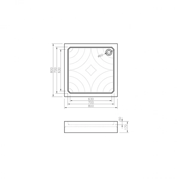 Поддон акриловй Koller Pool Grace 90x90 квадратный Поддон акриловй Koller Pool Grace 90x90 квадратный