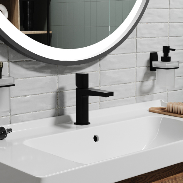 Смеситель для раковины WasserKRAFT Nuthe 9103 черный матовый