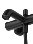 Смеситель для ванны с душем и гарнитуром Wonzon & Woghand Stick WW-88639017-MB черный матовый