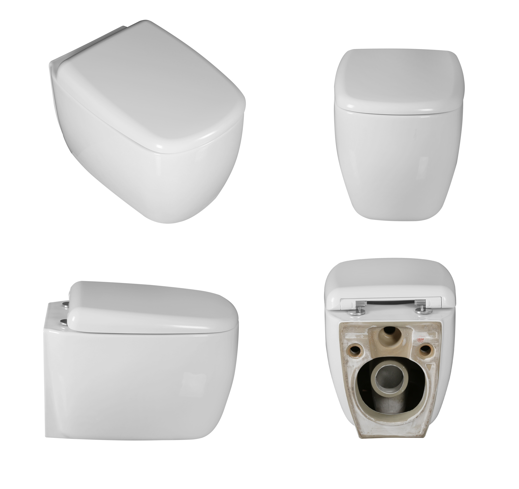 Унитаз подвесной Ceruttispa Romina CT10613 безободковый с микролифтом