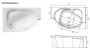 Ванна акриловая 175х110 L Marka One Ergonomika Ванна акриловая 175х110 L Marka One Ergonomika
