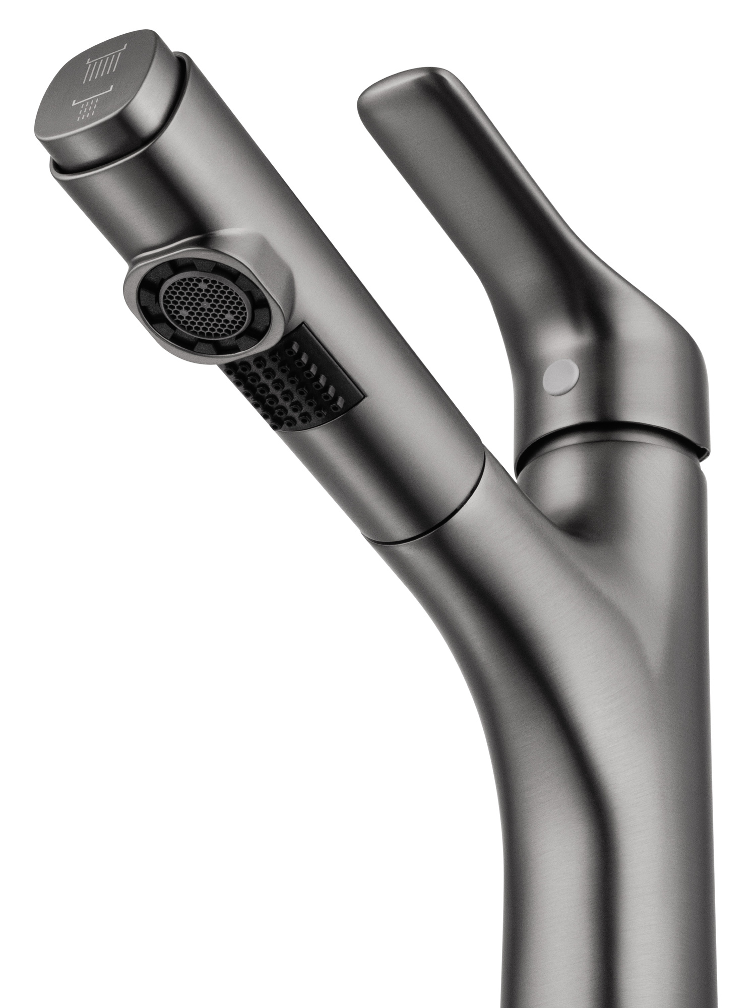 Смеситель для раковины с гигиеническим душем Wonzon & Woghand WW-AE4151-BGG темный графит брашированный