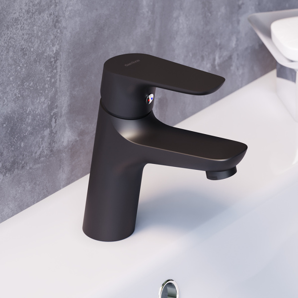 Смеситель для раковины Damixa Jupiter черный глянцевый