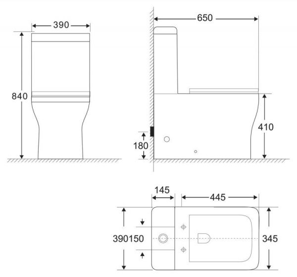 Чаша унитаза безободковая  BelBagno ROMANO BB248CPR-P Чаша унитаза безободковая  BelBagno ROMANO BB248CPR-P