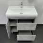 Тумба с раковиной Comforty Осло 80 см 00-00012959 напольная бетон светлый