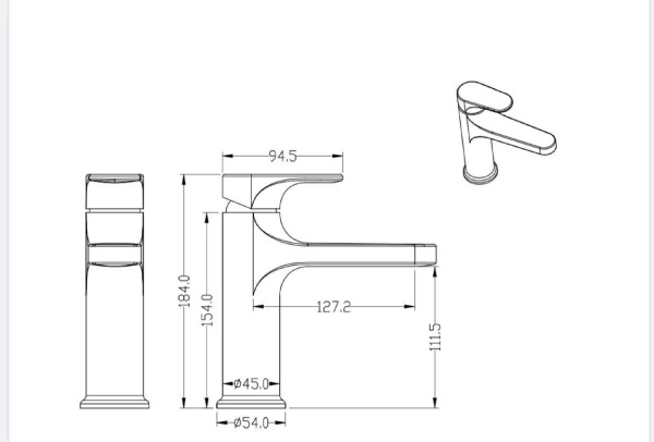 Смеситель для раковины Boheme Spectre 451-CR хром глянцевый