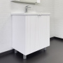 Тумба с раковиной Comforty Лима 70 см 00-00004892 напольная белая