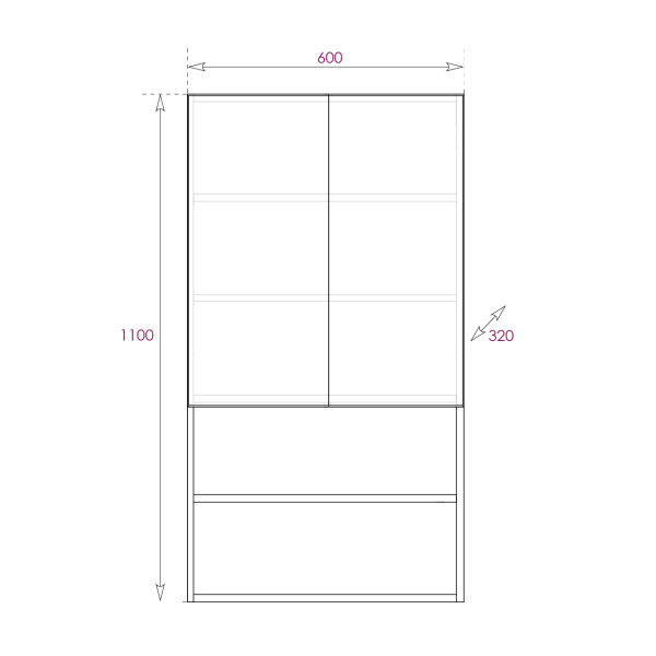 Шкаф Onika Маркус 60 см 306703 подвесной белый