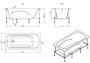 Ванна акриловая Roca Line 170х70 прямоугольная ZRU9302924 Ванна акриловая Roca Line 170х70 прямоугольная ZRU9302924