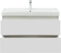Тумба под раковину Aquanet Вега 90 см 00316683 подвесная белая глянцевая