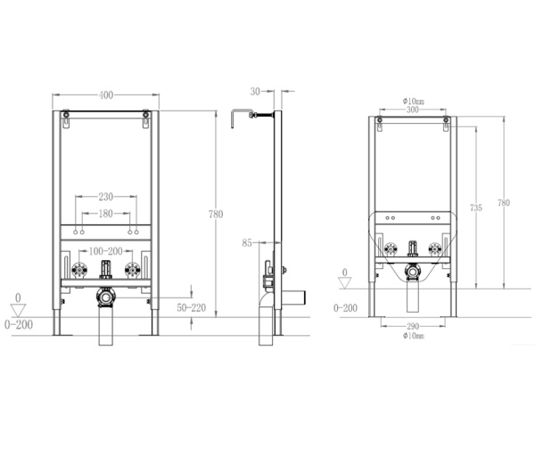 Инсталляция Wonzon & Woghand WW-TI823A для биде