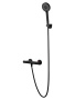 Смеситель для душа с термостатом и гарнитуром Wonzon & Woghand Inn 5 WW-B2005-A-MB черный матовый