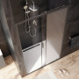 Дверь душевая в нишу 120см AM.PM Gem W90G-120-1-195BM профиль черный матовый стекло матовое Дверь душевая в нишу 120см AM.PM Gem W90G-120-1-195BM профиль черный матовый стекло матовое